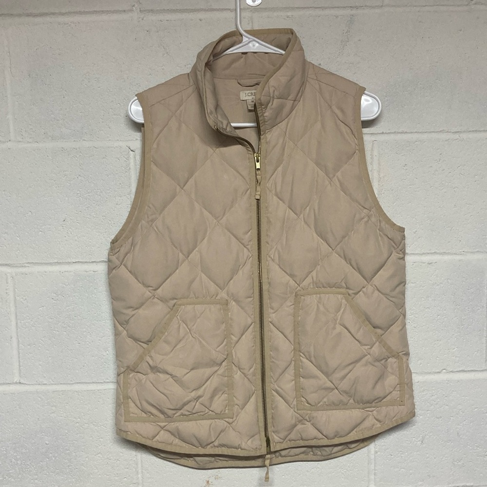 J Crew Quilted Cream Vest